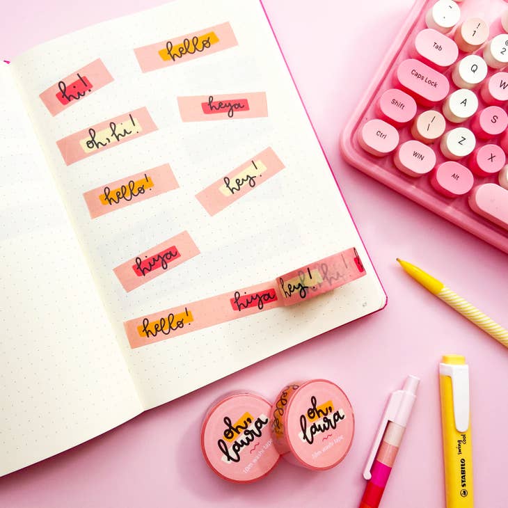 Pink Hello Washi Tape