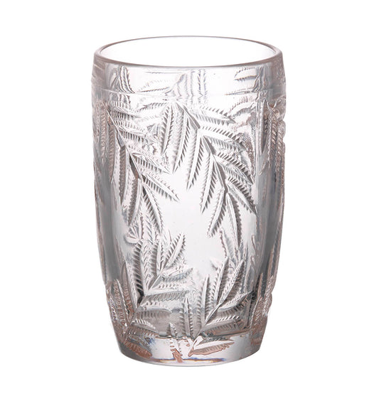 Hiball Glass in Blush Pink Featuring Palm Leaves Design