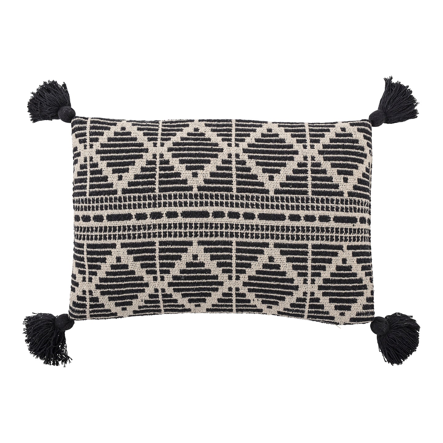 Bloomingville Gutte Recycled Cotton Cushion, Black