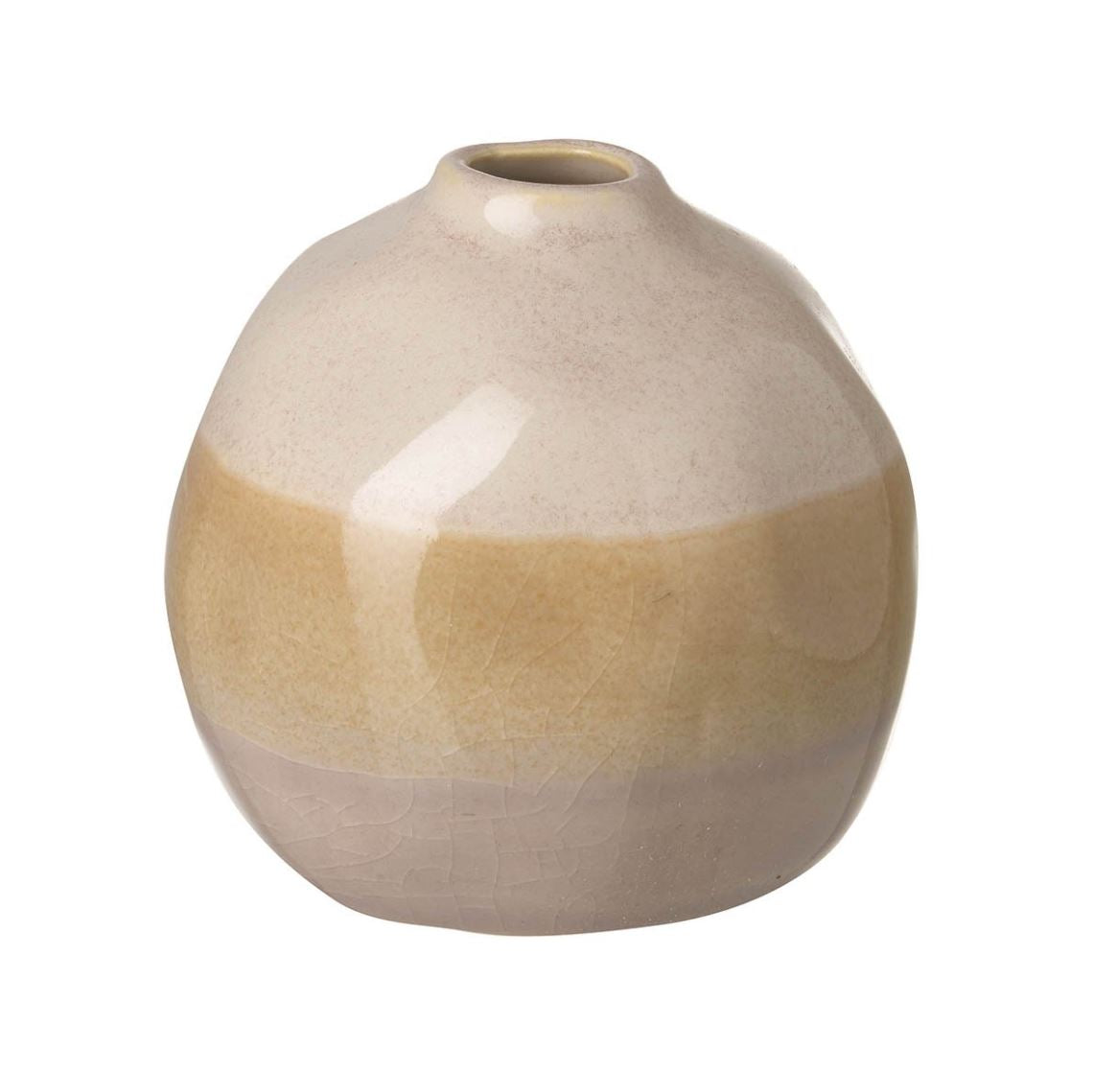 Organic-shaped Ombre Pink Earthenware Bud Vase