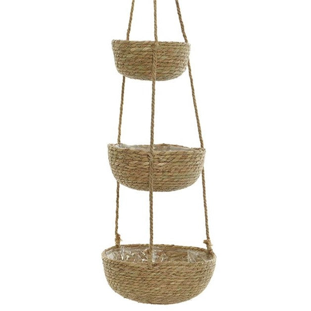Three Tiered Hanging Seagrass Planters