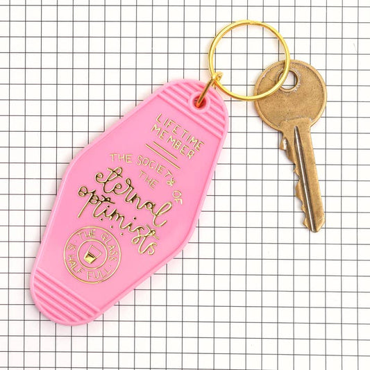 Eternal Optimists | Pink Motel Style Keyring