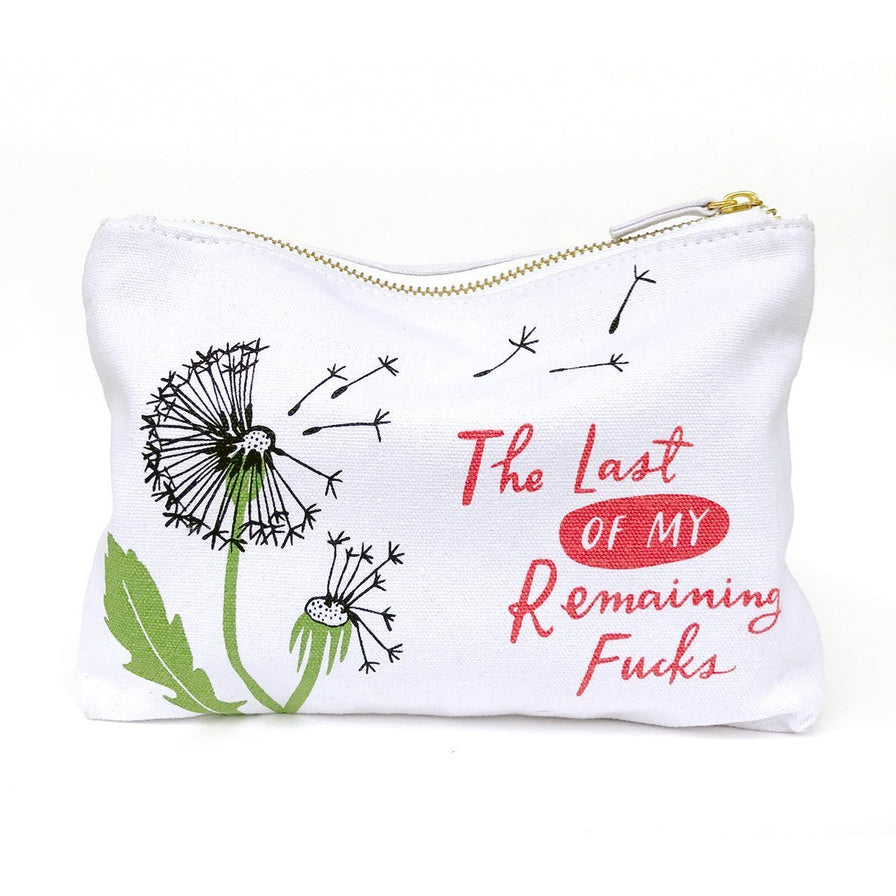 Remaining Fucks Canvas Zipped Pouch