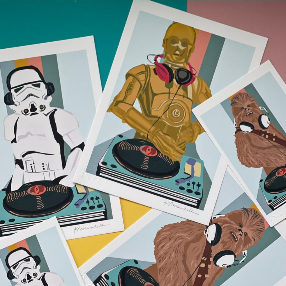 C3PO DJ Star Wars Art Print