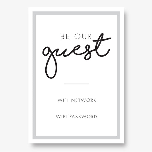 Be Our Guest WiFi Print