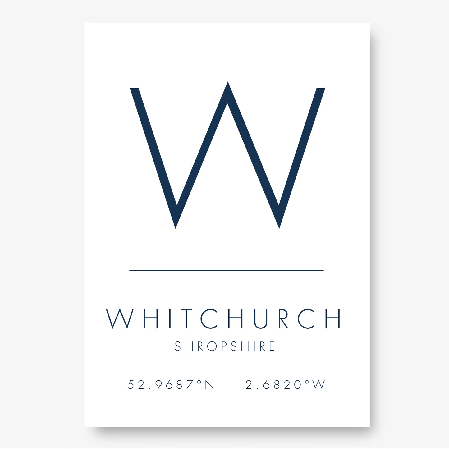 Whitchurch Coordinates Print