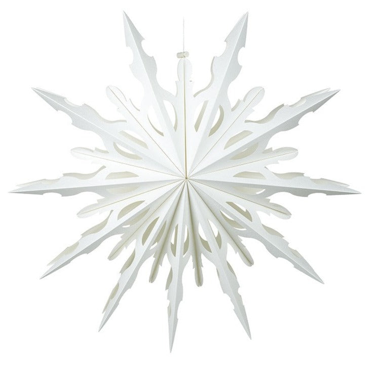 White Hanging Star Paper Snowflake I Two Sizes Available