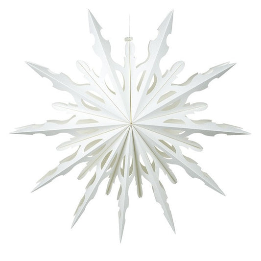 White Hanging Star Paper Snowflake I Two Sizes Available