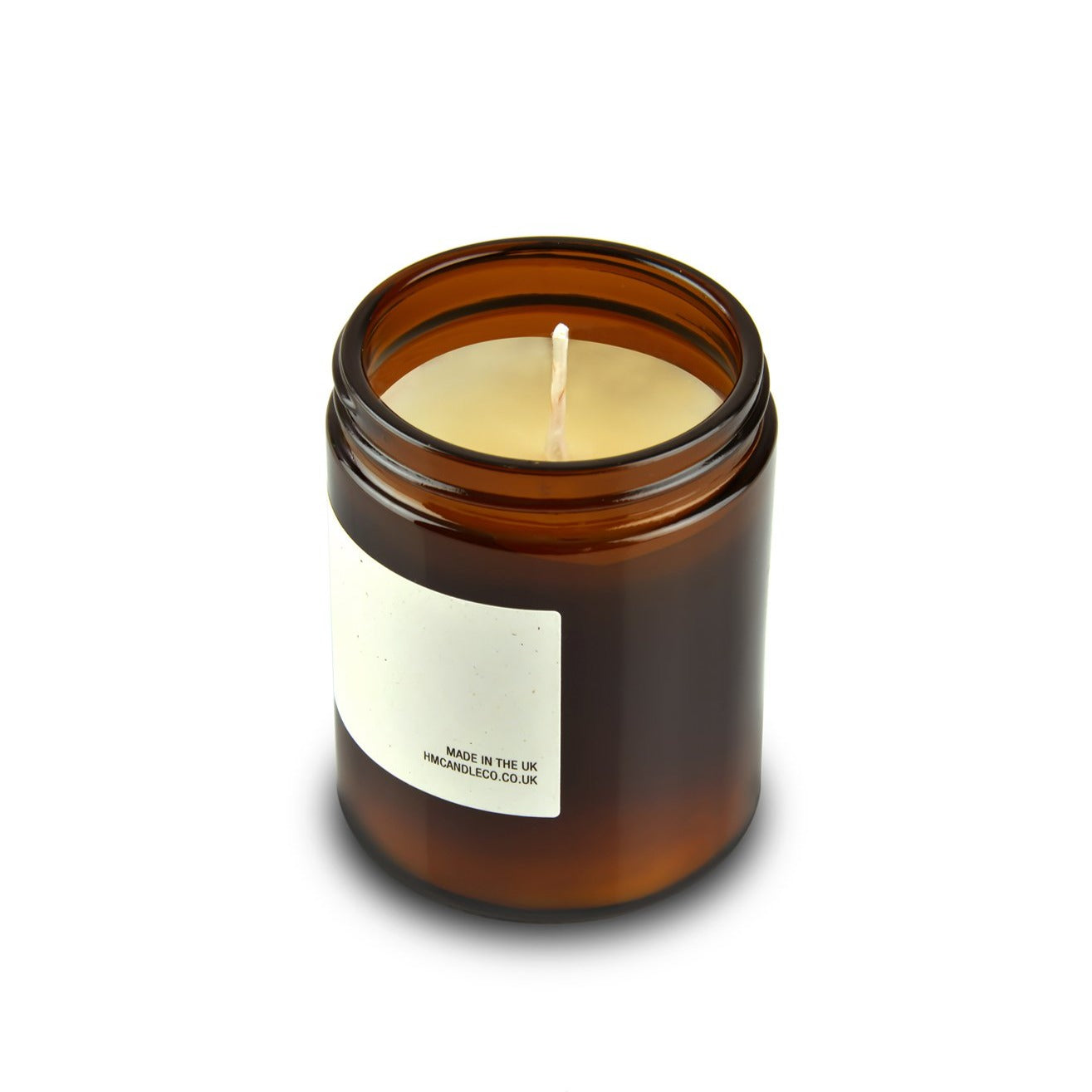 Sweet Neroli & Basil Soy Wax Candle in a Recycled Amber Glass Pot. Handmade in Shropshire
