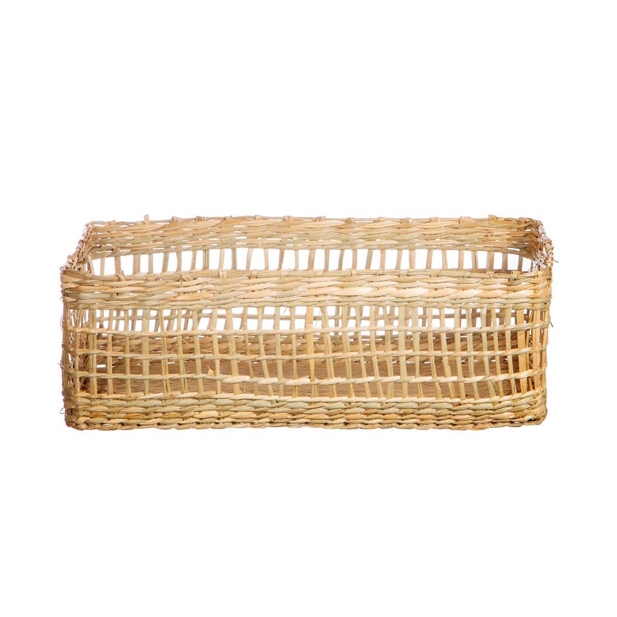 Woven Seagrass Rectangular Basket