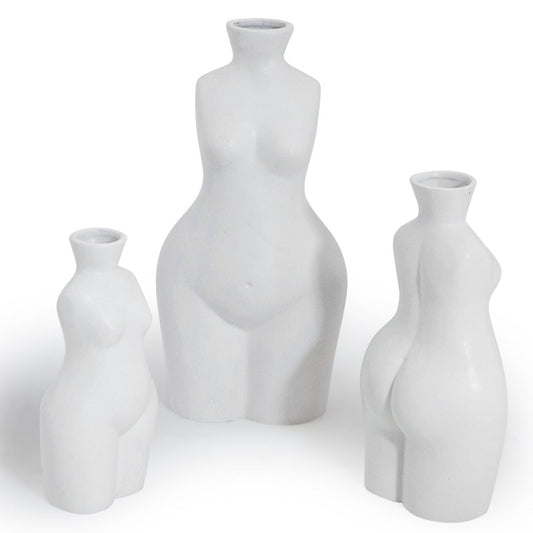 White Ceramic Female Body Vase | Various Sizes Available