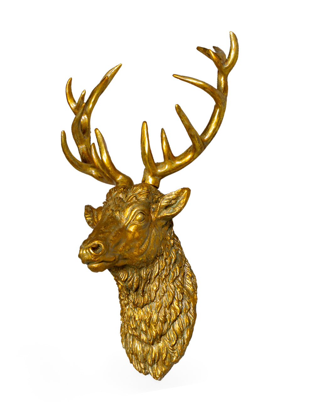Antique Gold Stag Wall Head