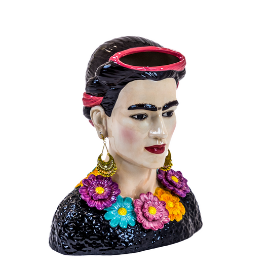 Large Ceramic Frida Kahlo Bust Vase