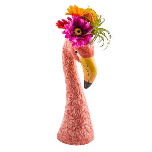 Felice Flamingo Ceramic Vase | Large