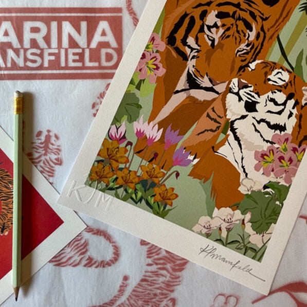 Tiger Love Art Print