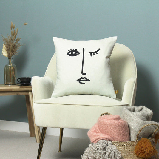 Wink Face Cushion, 100% Recycled