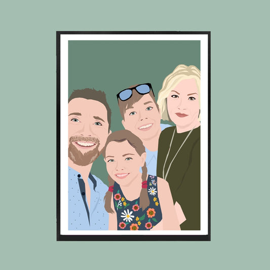 Custom Illustrated People Portrait