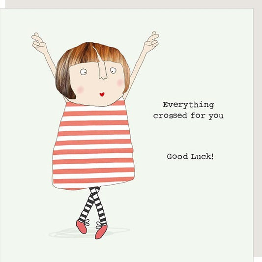 Everything Crossed Good Luck Card