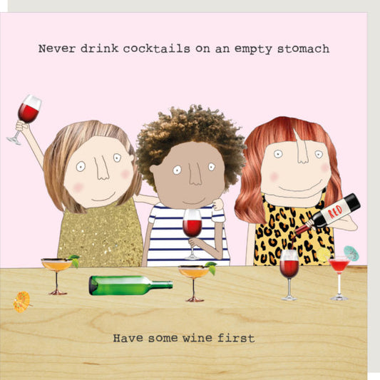 Have Some Wine First Card