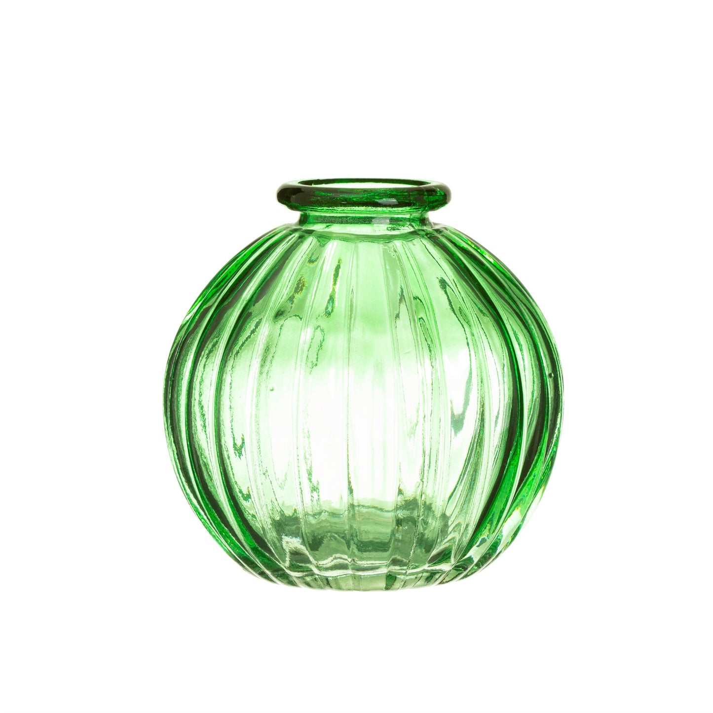 Vintage Style Green Glass Bud Vase