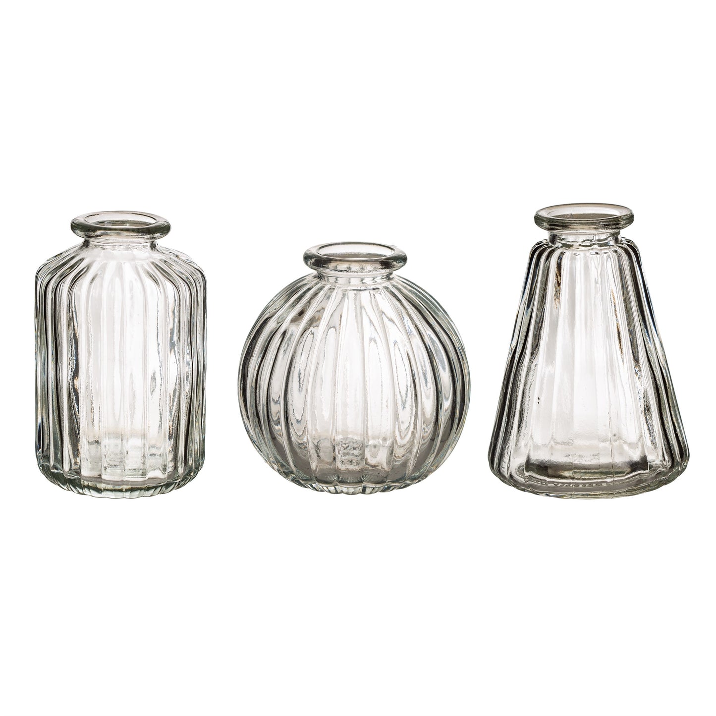 Vintage Style Clear Glass Bud Vase