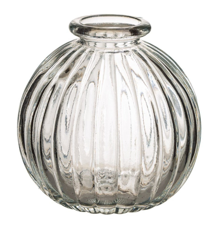 Vintage Style Clear Glass Bud Vase
