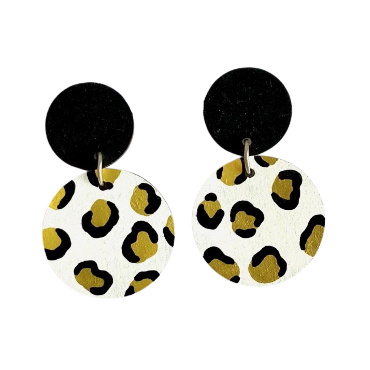 Gold Leopard Drop Earrings
