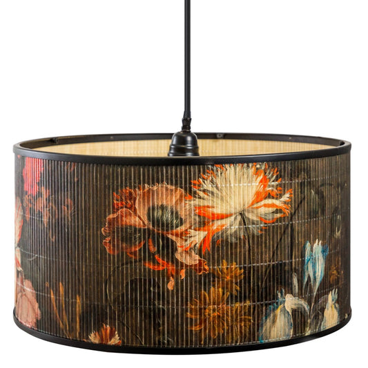 Large Bamboo Floral Pendant Ceiling Light