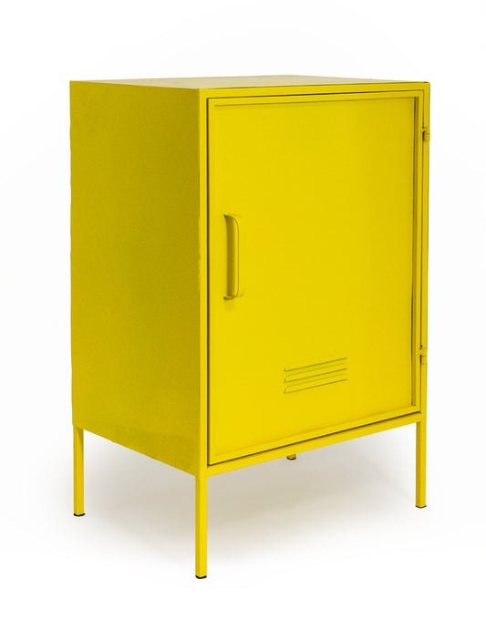 Metal Locker Style Cabinet in Yellow | Two Door Options