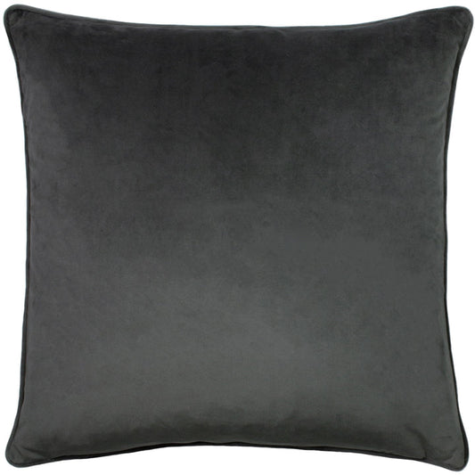 Embroidered Bee Cushion | Charcoal Grey