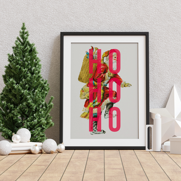 Santa Ho Ho Ho Art Print