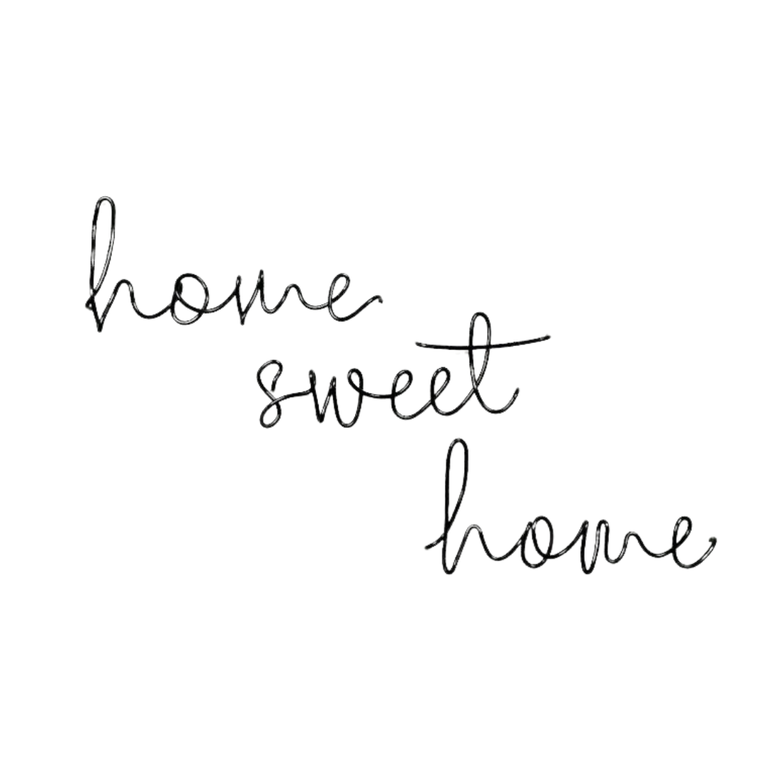 Gold Home Sweet Home wire word wall art for hanging on your wall