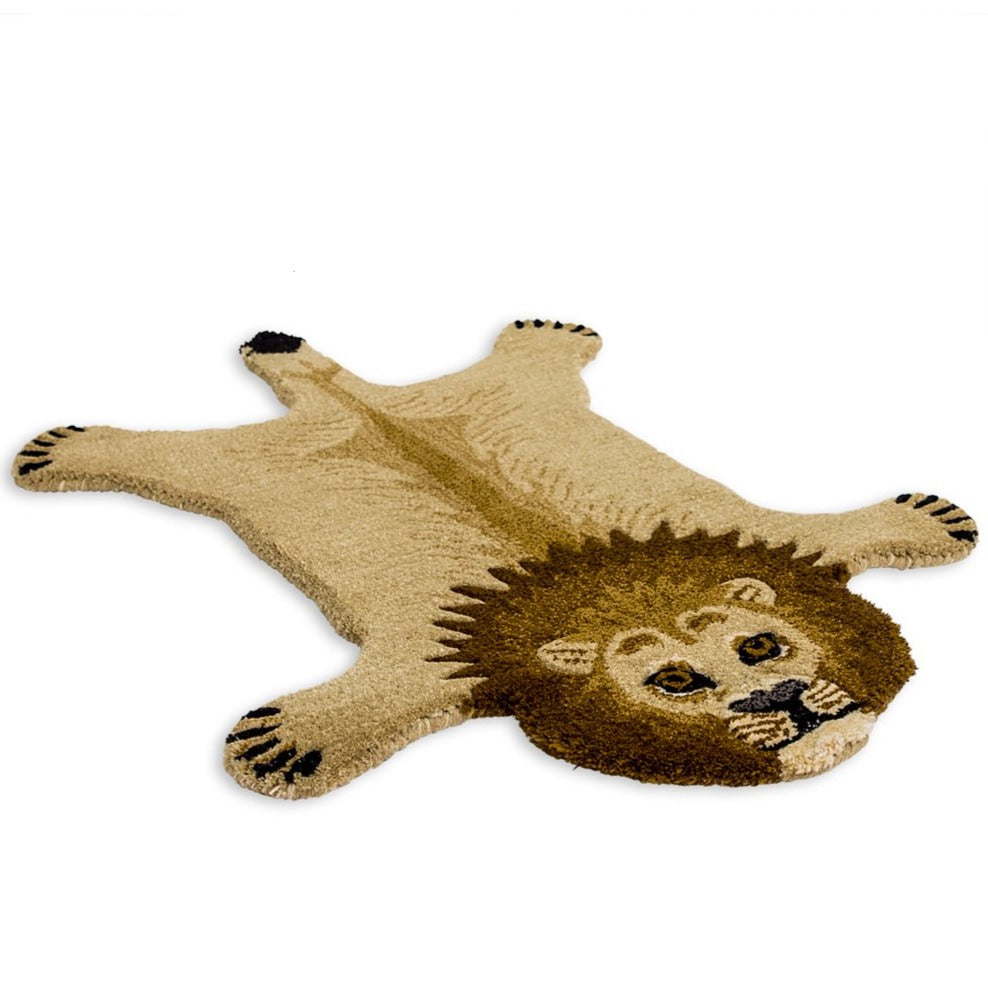 Hand Tufted Lion Wool Rug