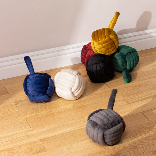 Velvet Knot Door Stop | Various Colours Available