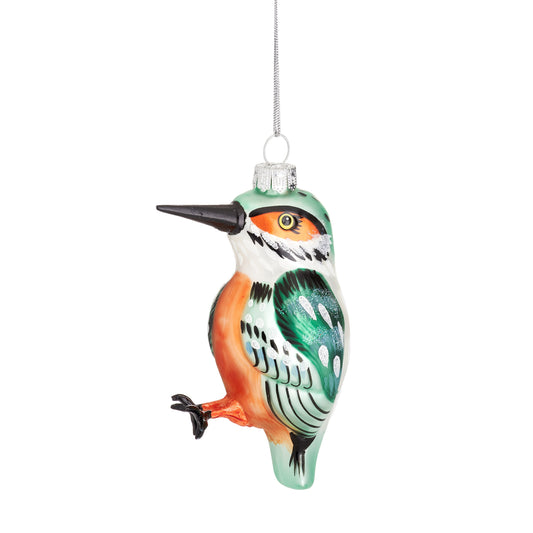 Kingfisher Shaped Glass Bauble