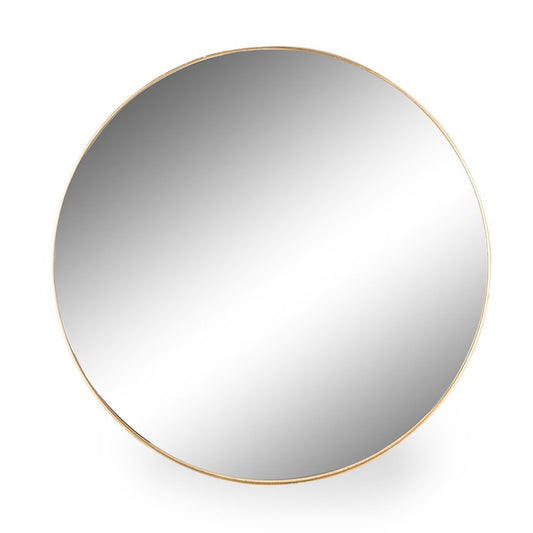 Round Gold Framed Wall Mirror