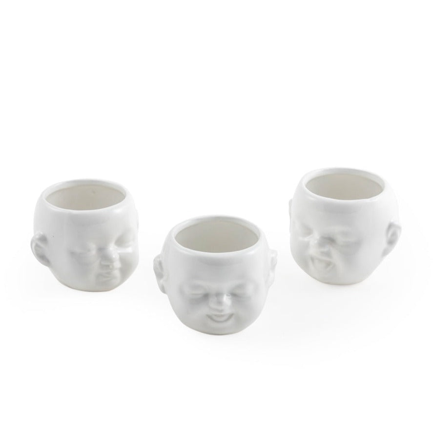 Mini Ceramic Baby Face Pot