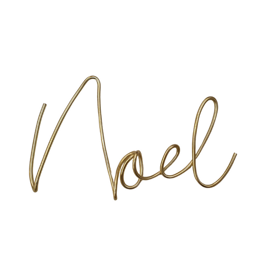 Gold Noel Wire Word Mantle or Table Decoration