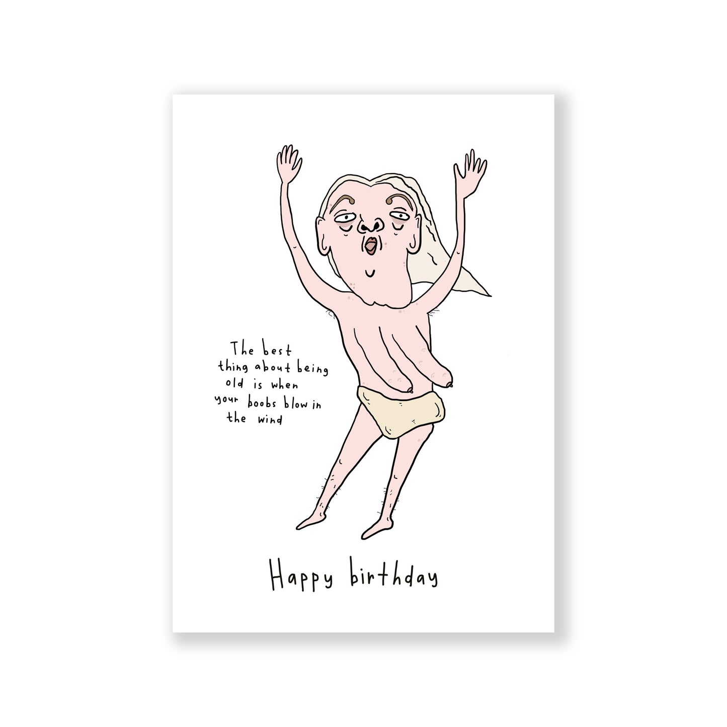 Happy Birthday (Old Lady Boobs) Card