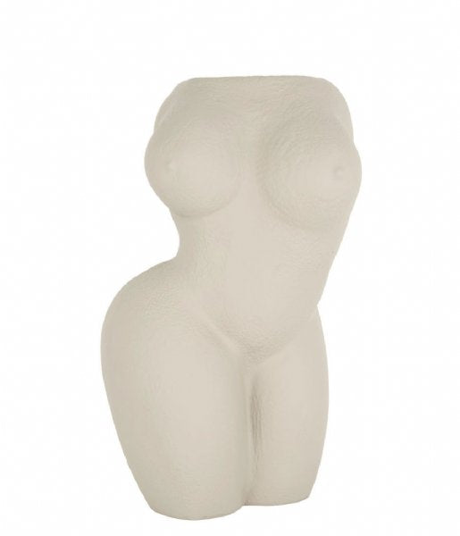 Large Female Body Sculpture Vase, Ivory