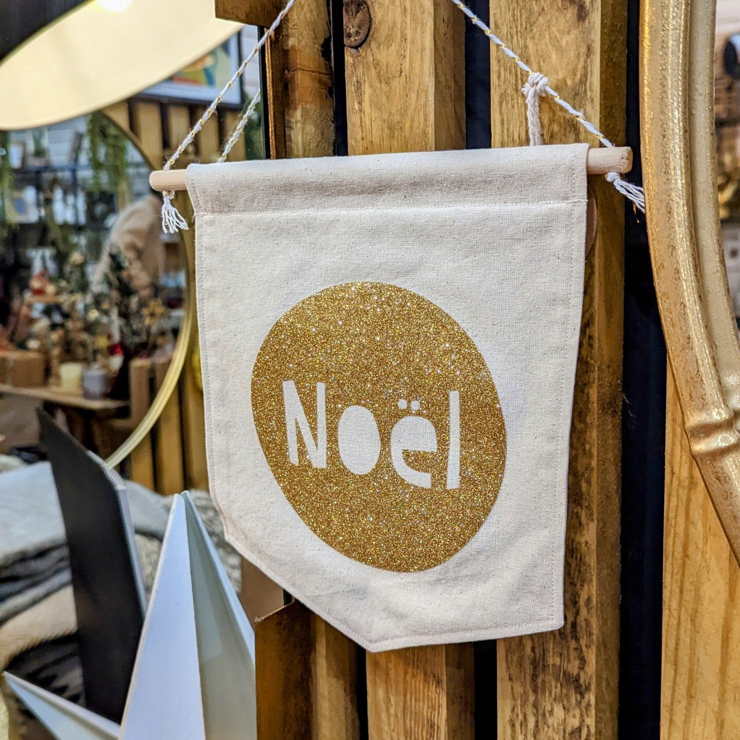 Gold Noël Canvas Wall Hanging/Pennant