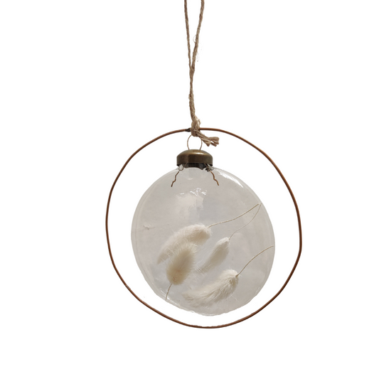 Dried Flower Glass Hanging Decoration