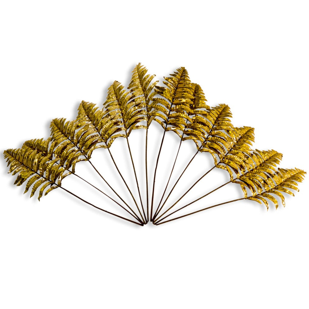 Metallic Gold Fern Leaf Stem