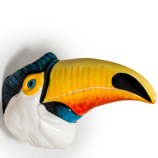 Toucan Head Ceramic Wall Sconce/Vase