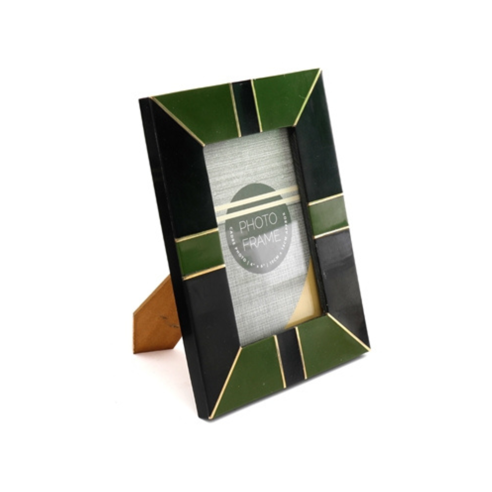 Brass Inlay Art Deco Photo Frame 4x6" | Two Colours