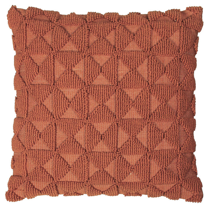 Tufted Geometric Cushion Brick
