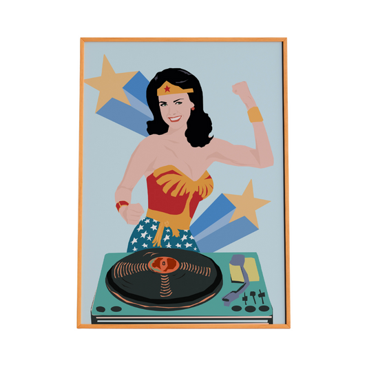 Wonder Woman DJ Art Print