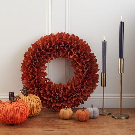 Handmade Straw Pumpkin | Pale Orange