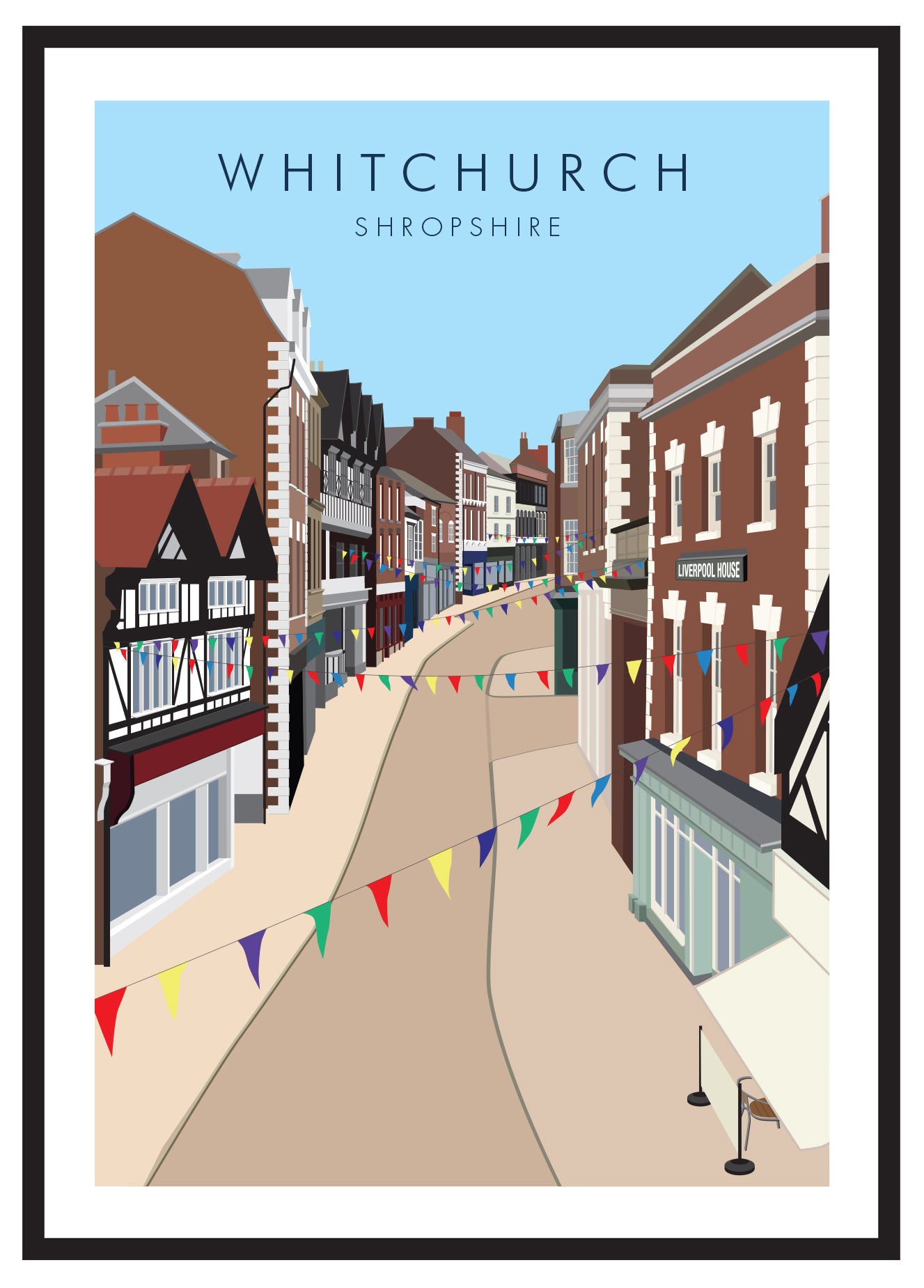 Whitchurch, Shropshire. High Street Print