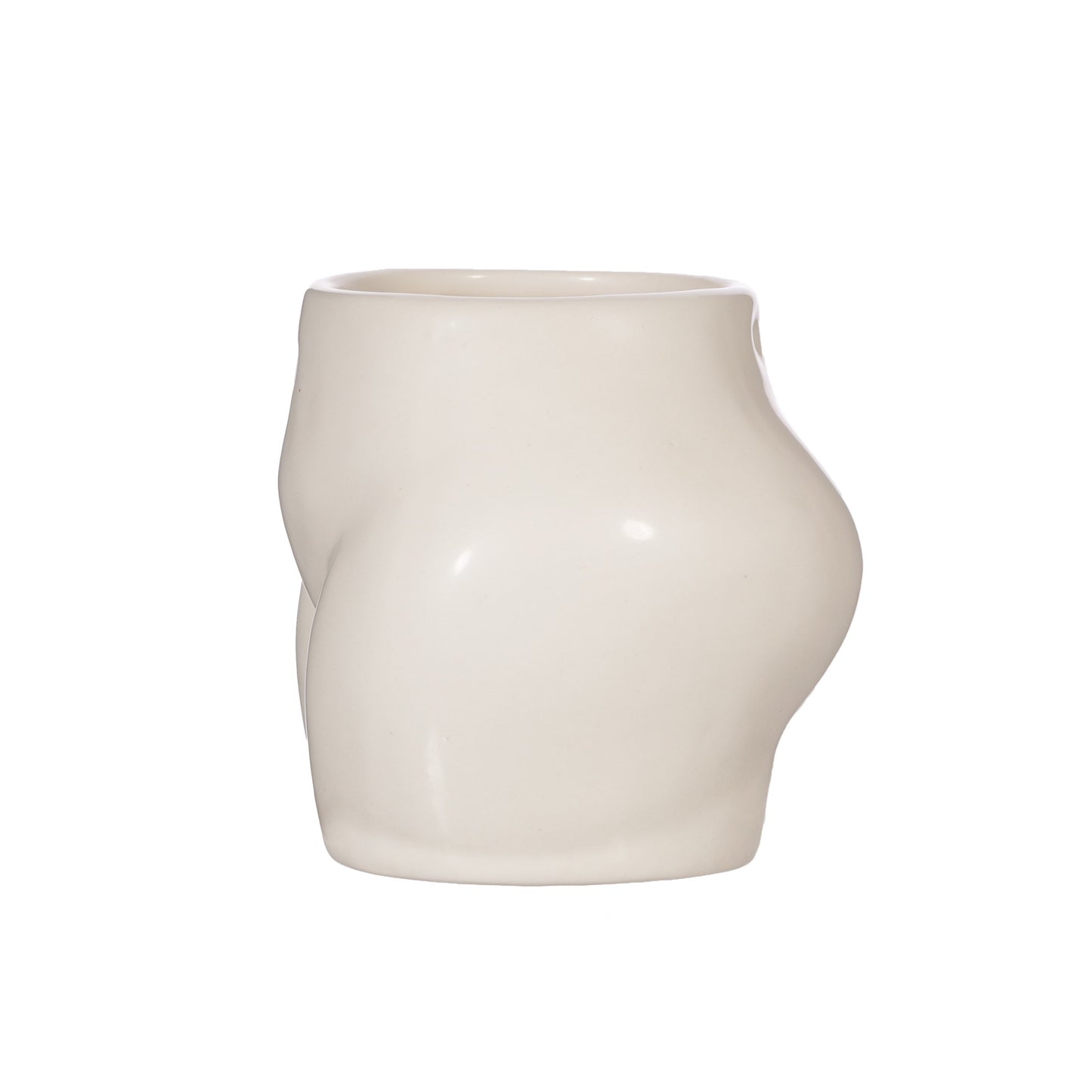 Small White Bum Planter/Storage Jar | 11.5cm